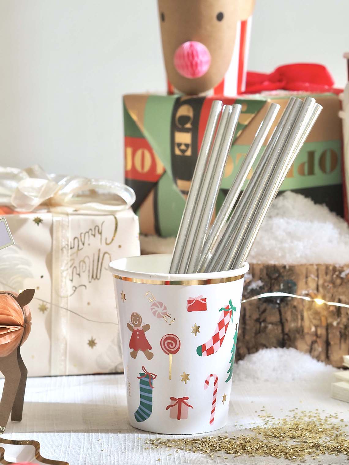 Silver Paper Straws - The Cross Decor & Design
