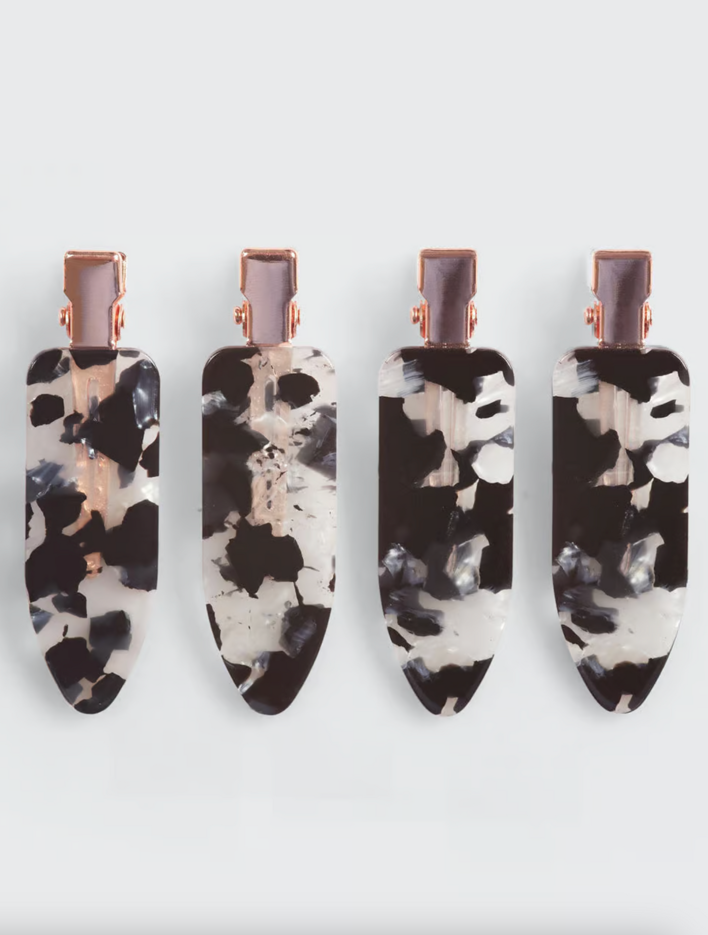 Black Terrazzo Creaseless Clips 4pc - The Cross Decor & Design