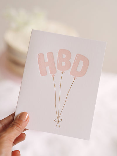 HBD Balloons Card - The Cross Decor & Design