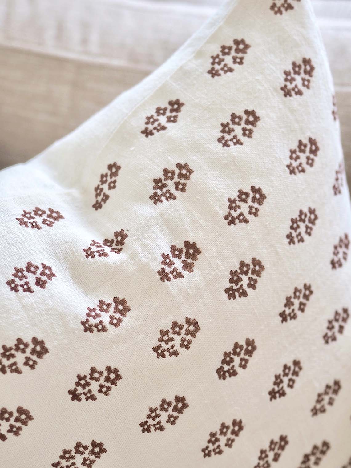 Sangeeta Saffron & White Pillow | 22x22 - The Cross Decor & Design