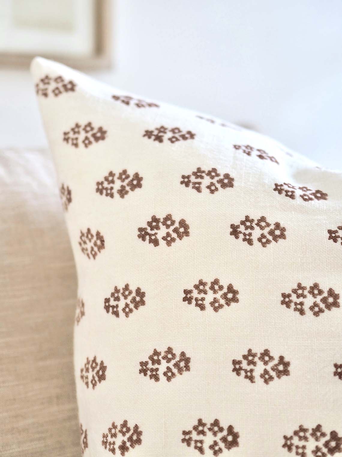 Sangeeta Saffron & White Pillow | 22x22 - The Cross Decor & Design