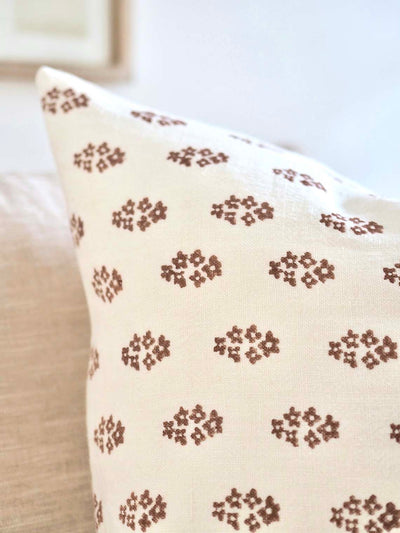 Sangeeta Saffron & White Pillow | 22x22 - The Cross Decor & Design