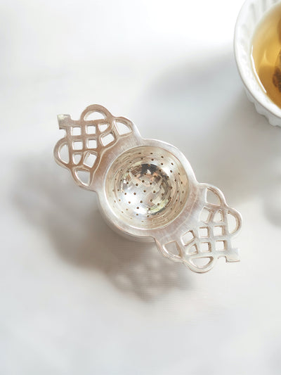 Mirabella Silver Tea Strainer - The Cross Decor & Design