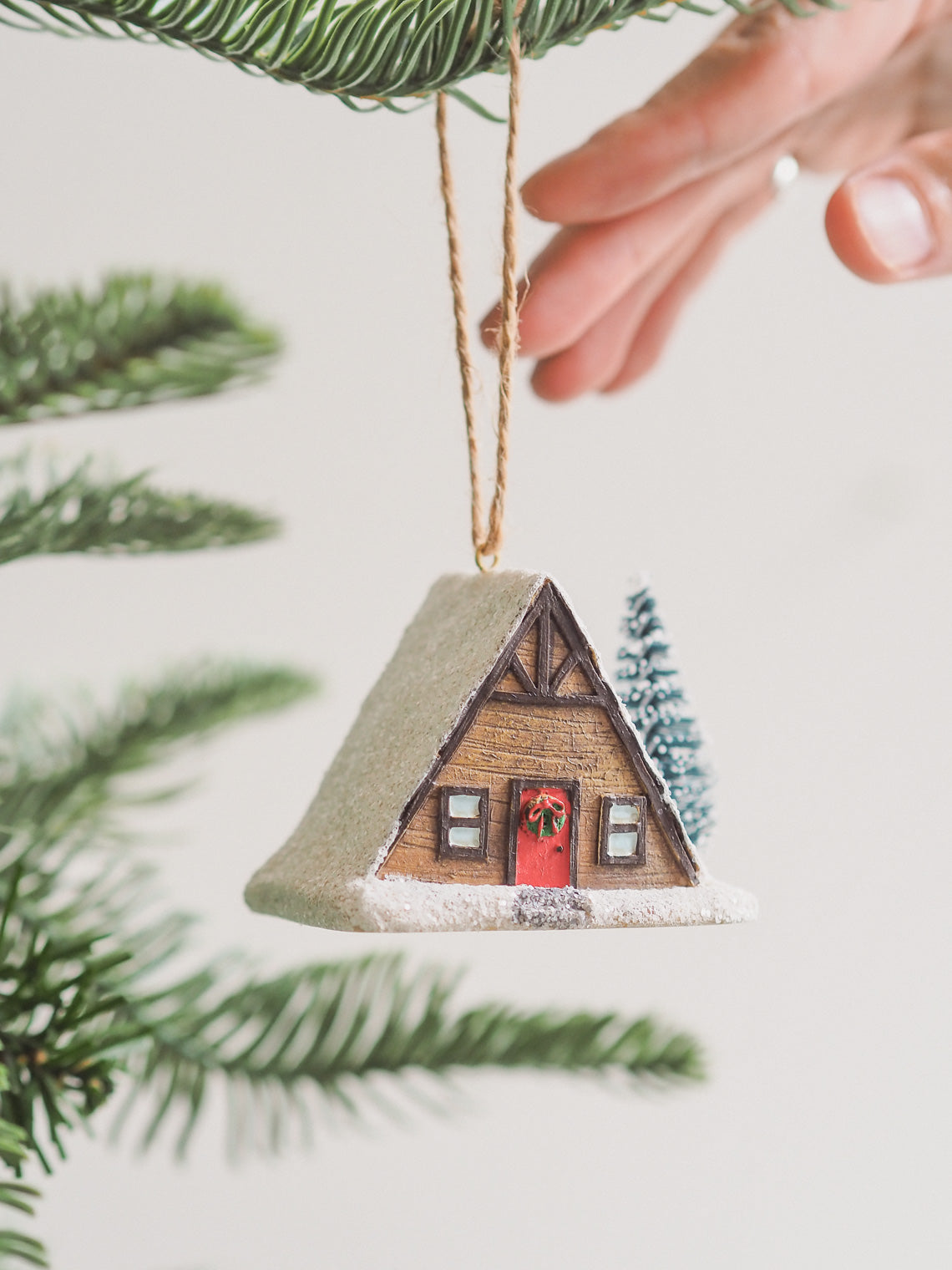A-Frame Winter House Ornament