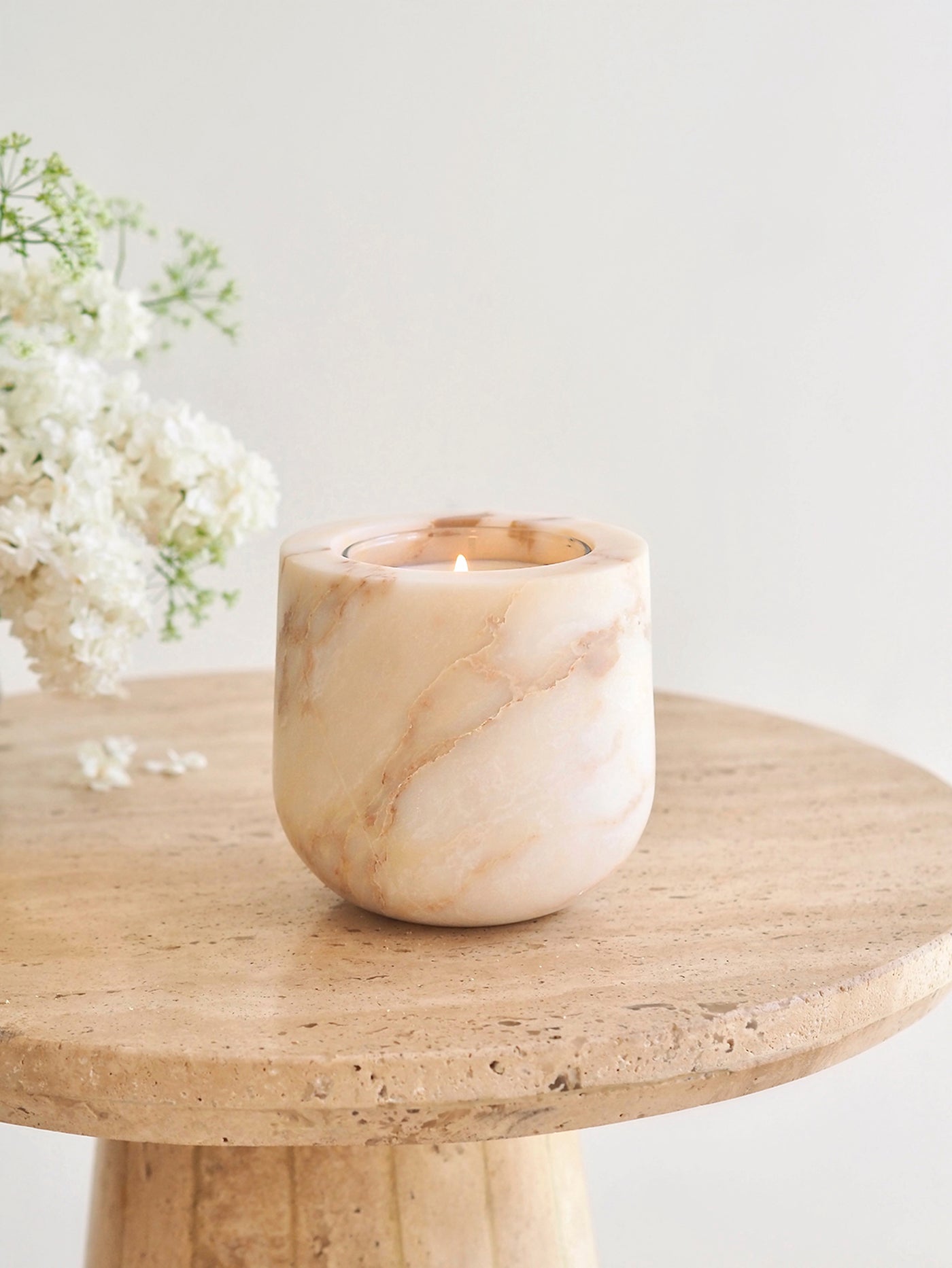 Arabescato Gold Marble Refillable Vessel - The Cross Decor & Design