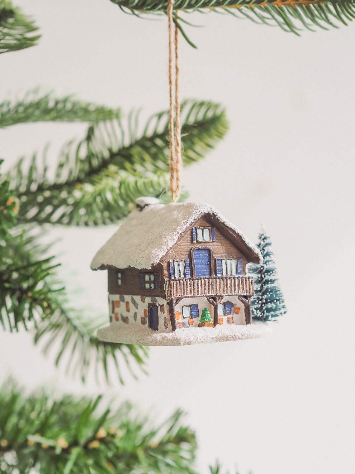Blue Shutter Winter House Ornament