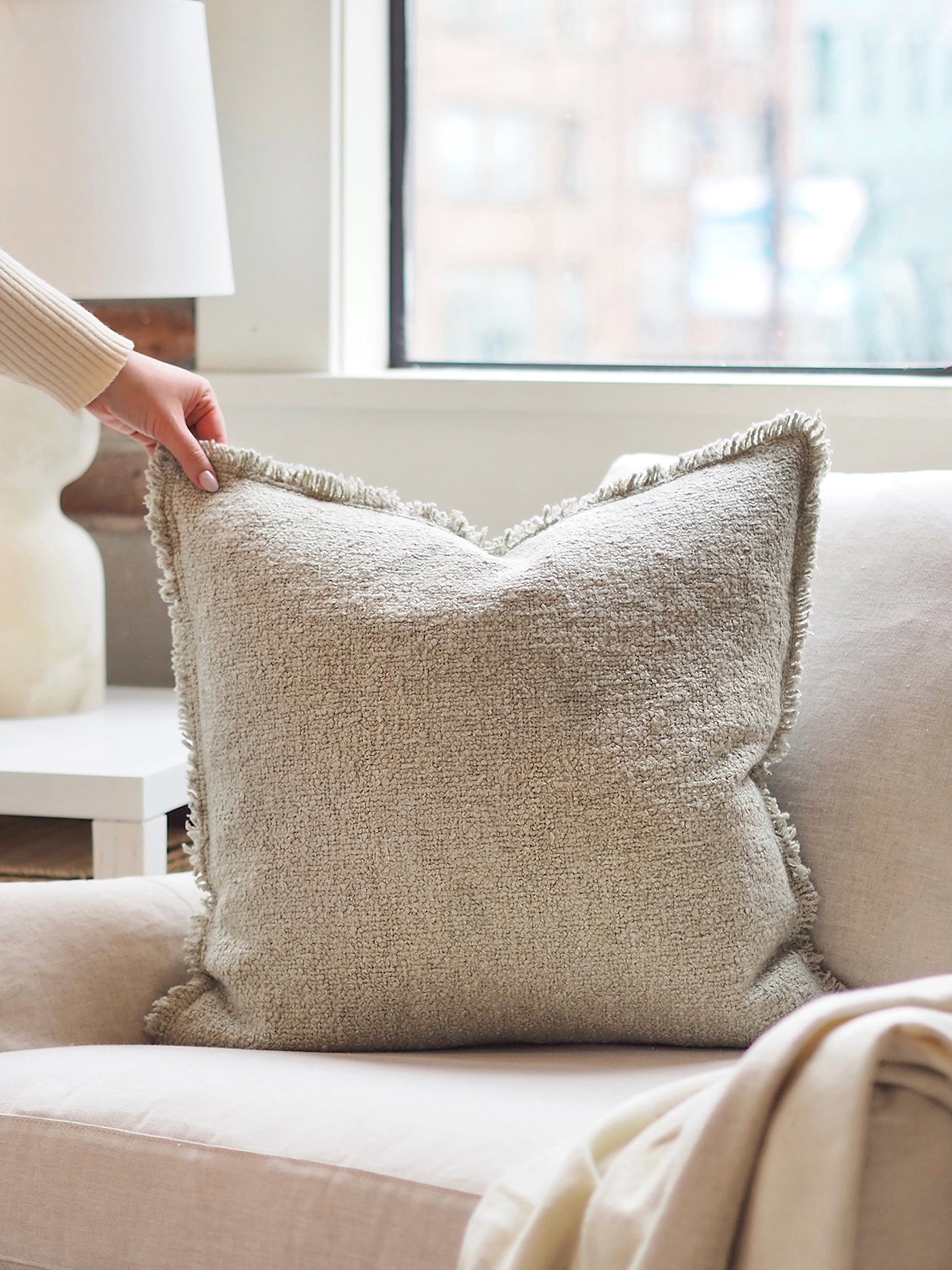 Callisto Sage Grey Pillow | 20x20 - The Cross Decor & Design
