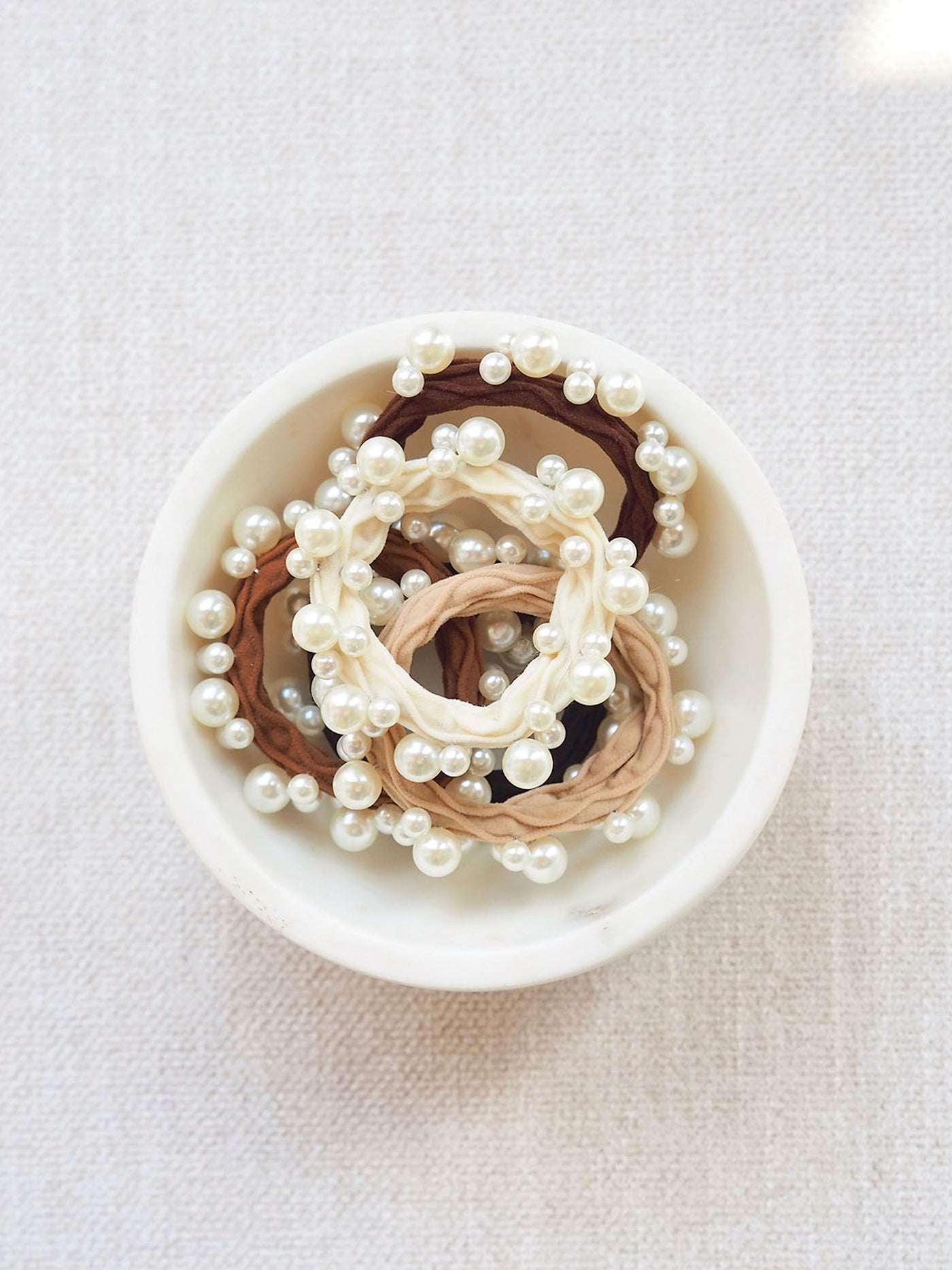 Coastal Pearl Hair Tie | Set of 5 - The Cross Decor & Design