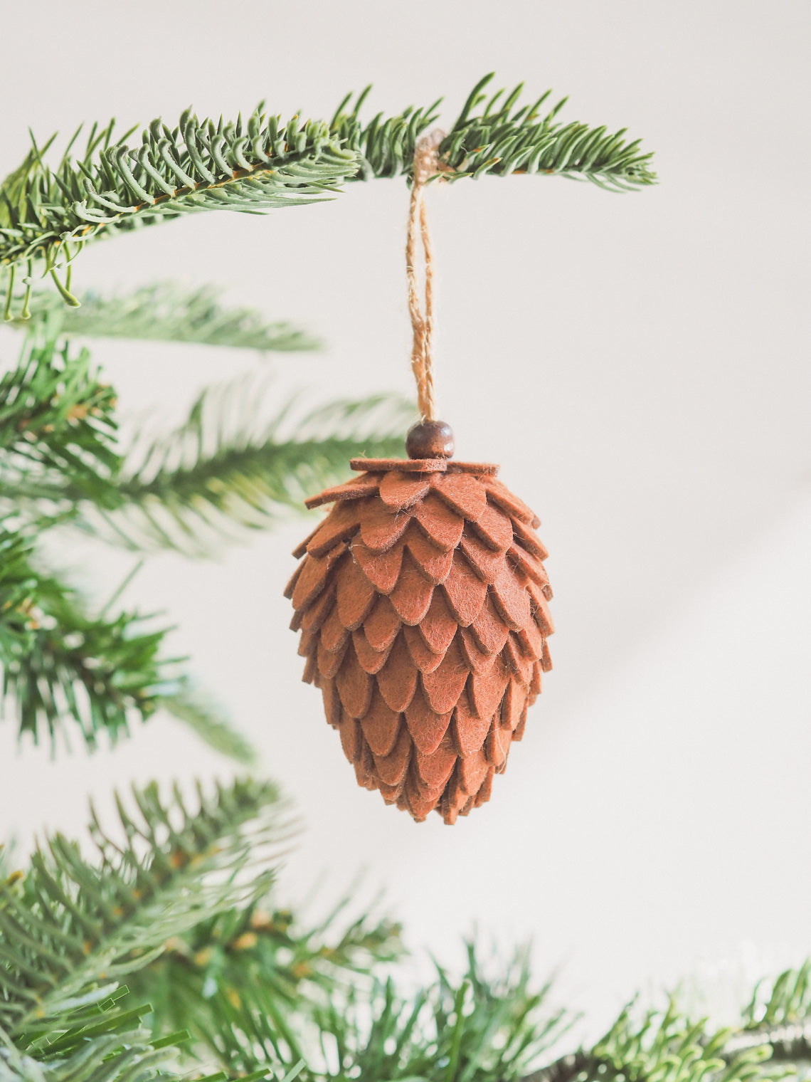 Felt Brown Pinecone Ornament
