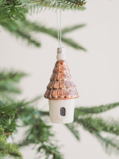 Garden Birdhouse Ornament | White