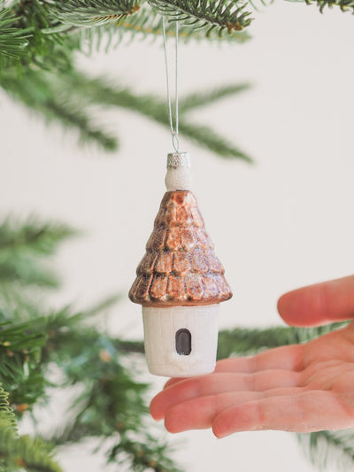 Garden Birdhouse Ornament | White