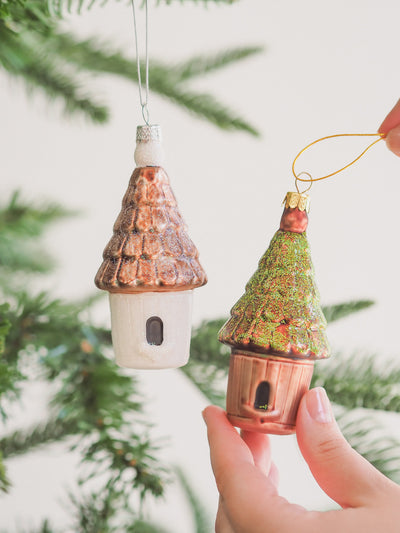 Garden Birdhouse Ornament | White