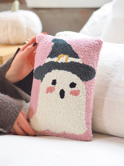 Ghost Witch Hook Pillow 8x12