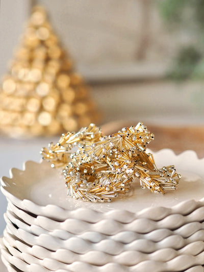 Gold Beaded Napkin Ring
