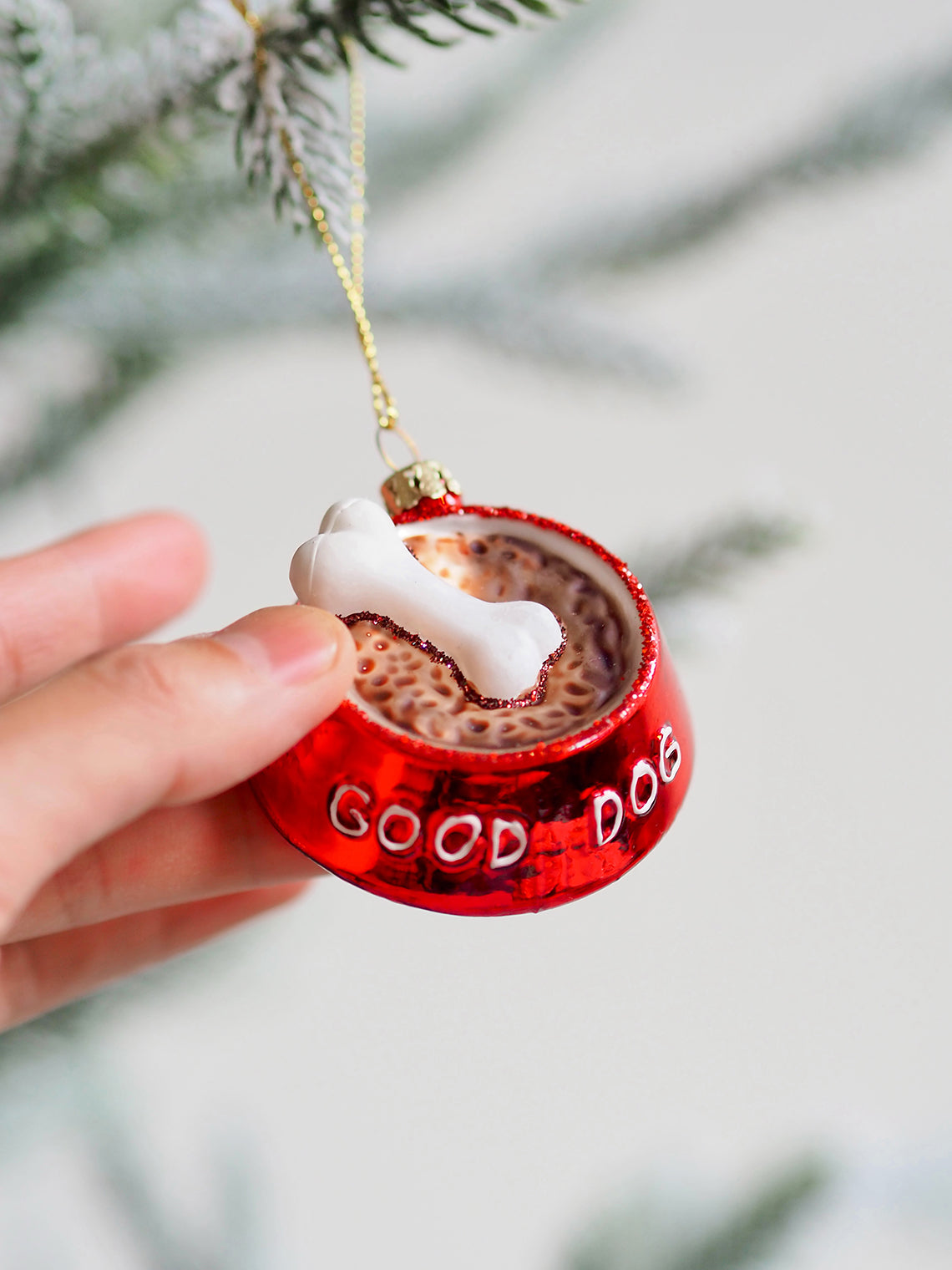 Good Dog Food Bowl Ornament