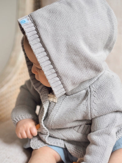 Grey Knit Hoodie - The Cross Decor & Design