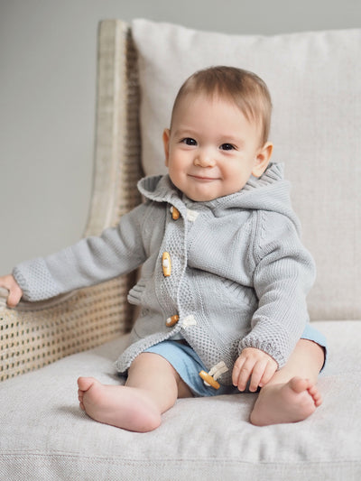 Grey Knit Hoodie - The Cross Decor & Design