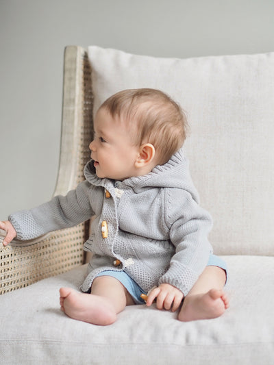 Grey Knit Hoodie - The Cross Decor & Design