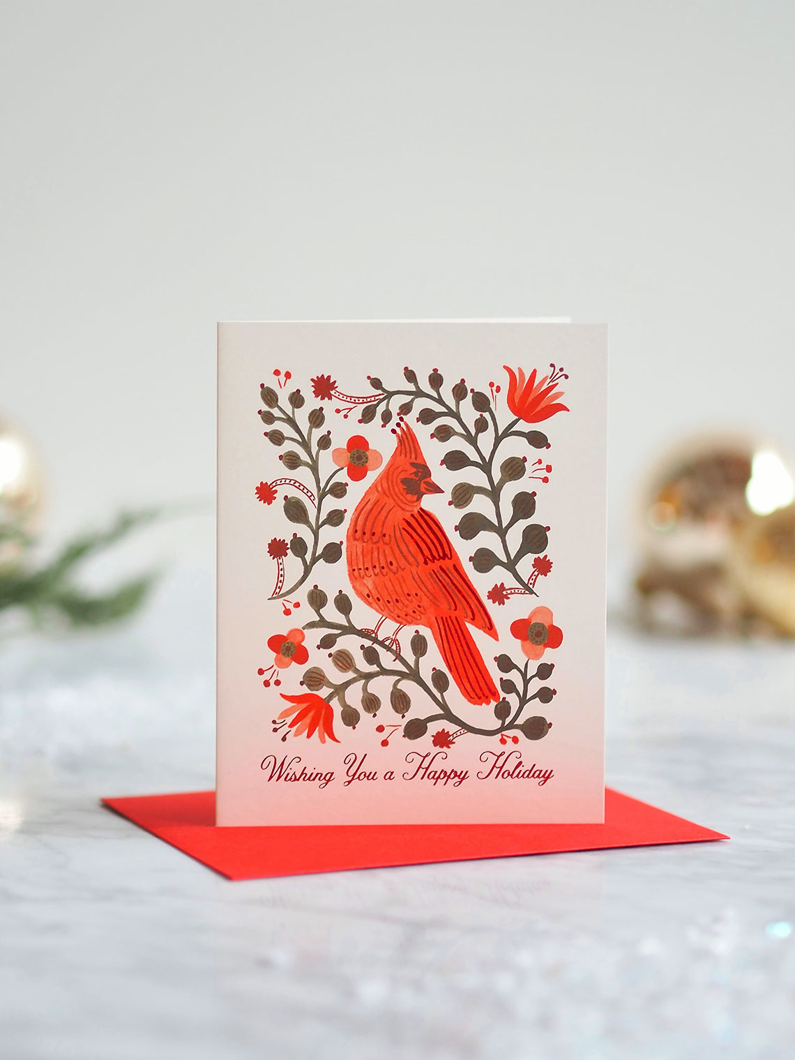Happy Holiday Cardinals Card