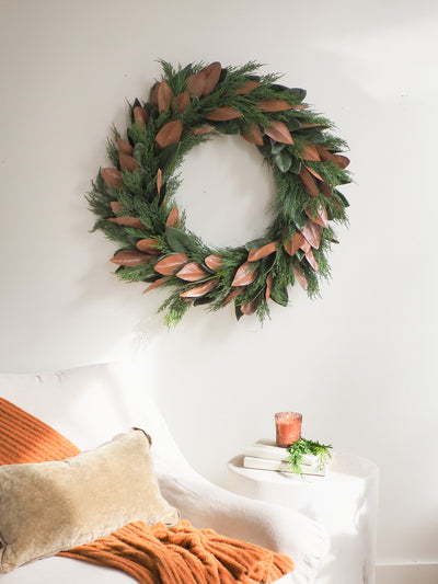 Magnolia & Cypress Wreath - The Cross Decor & Design