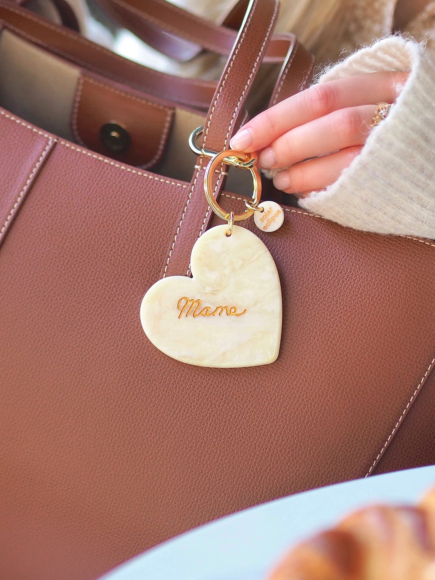 Mama Heart Bag Charm - The Cross Decor & Design