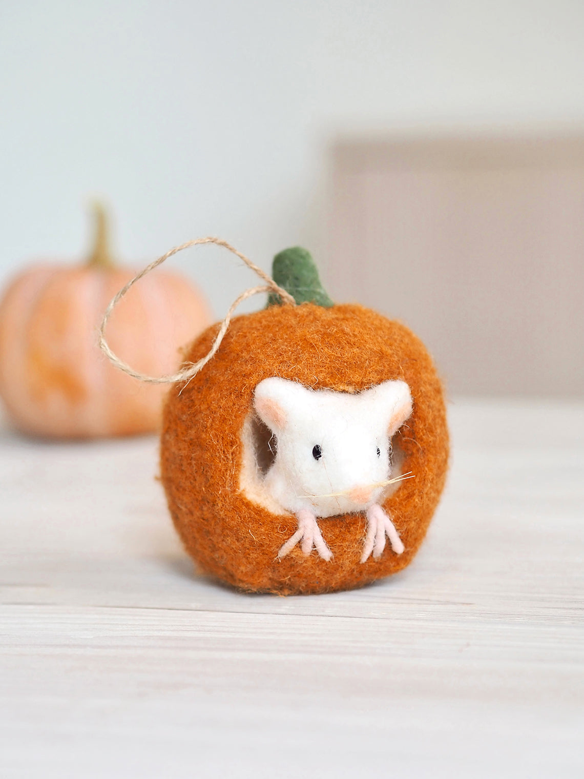 Mouse in Pumpkin Ornament