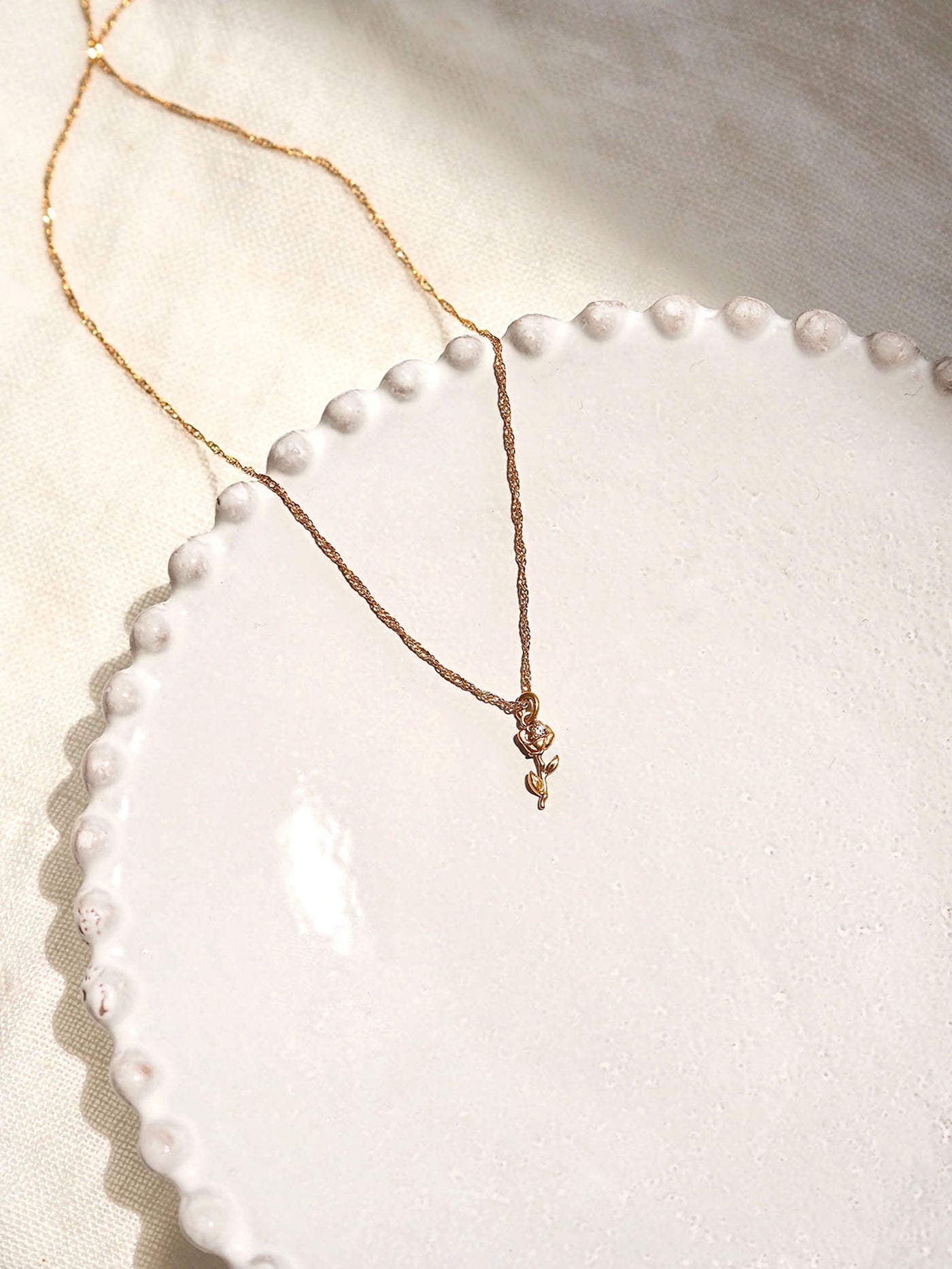 Rose Pendant Necklace | June - The Cross Decor & Design