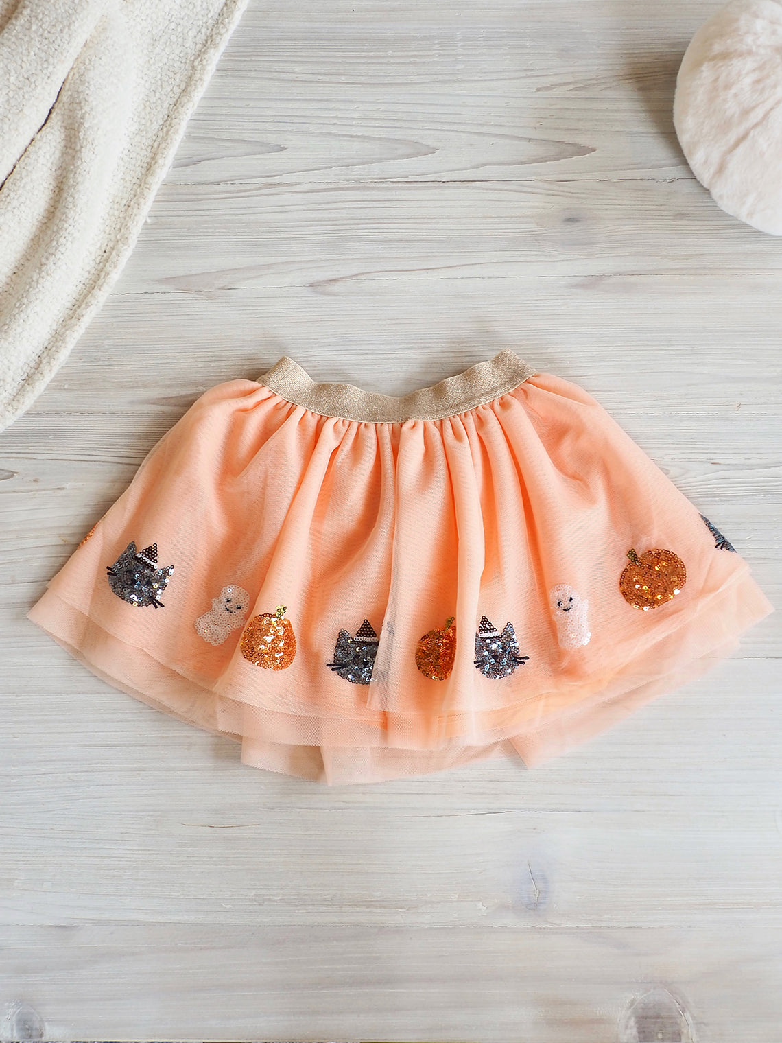 Orange Cat And Ghost Tutu Skirt