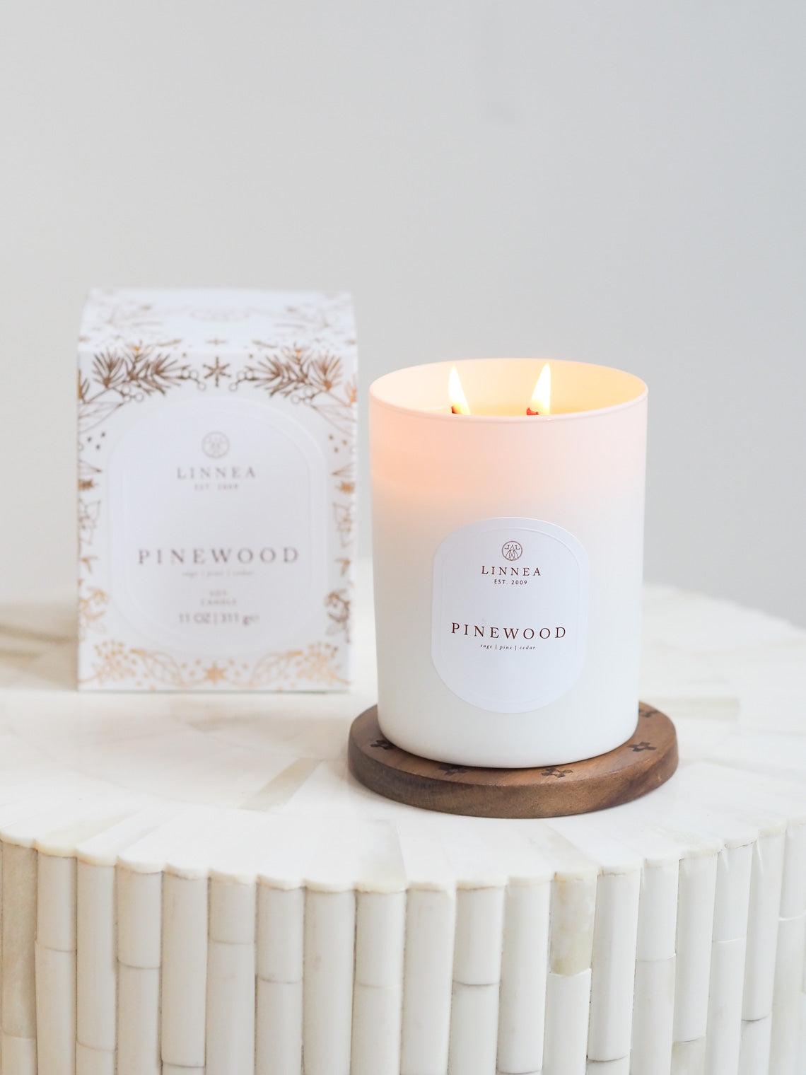 Pinewood 2 Wick Candle