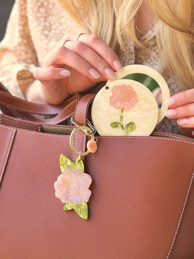 Rose Stem Compact Mirror - The Cross Decor & Design