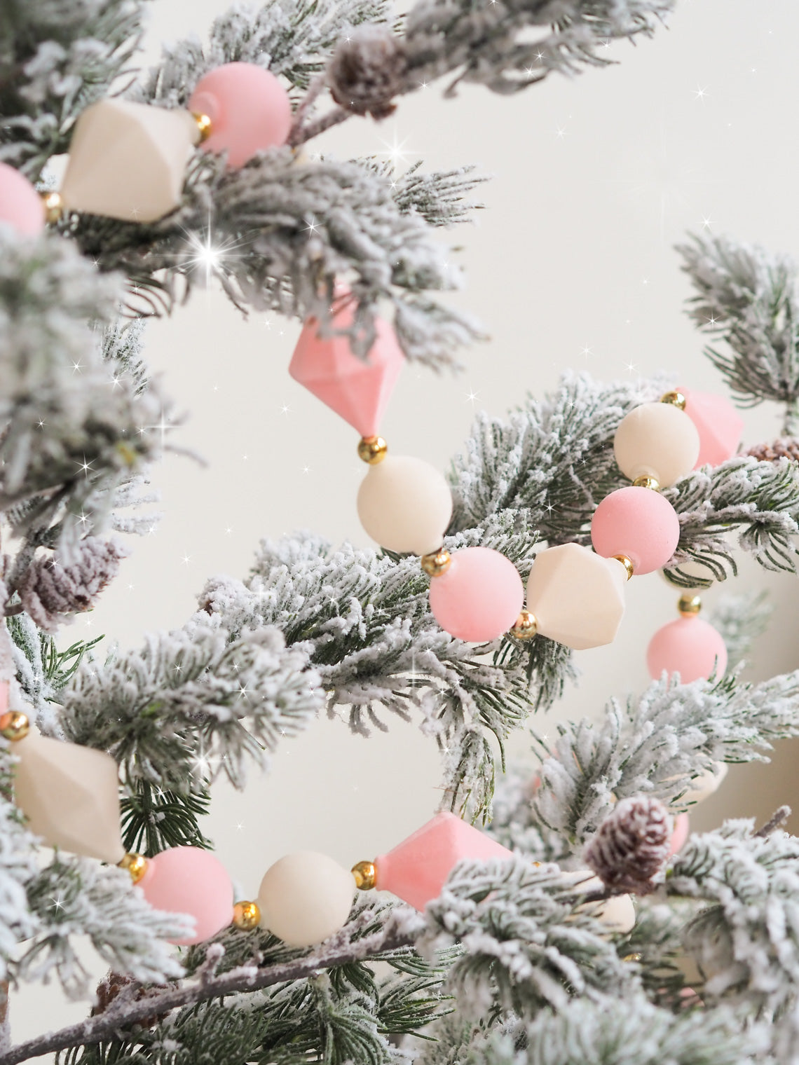 Pink & Cream Geo Garland - The Cross Decor & Design