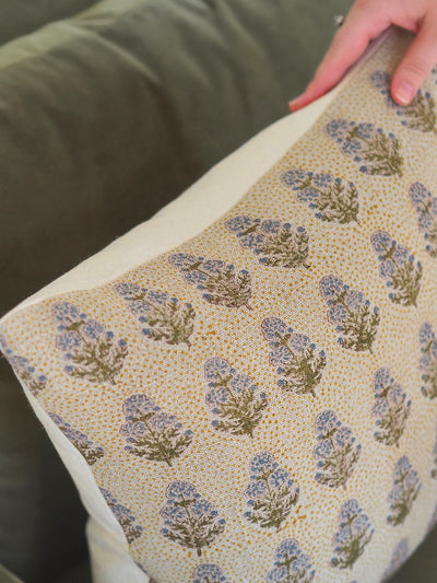 Poppy Mustard Pillow | 18x18 - The Cross Decor & Design