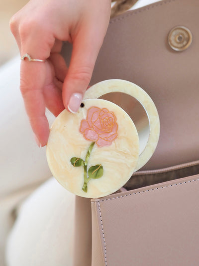 Rose Stem Compact Mirror - The Cross Decor & Design
