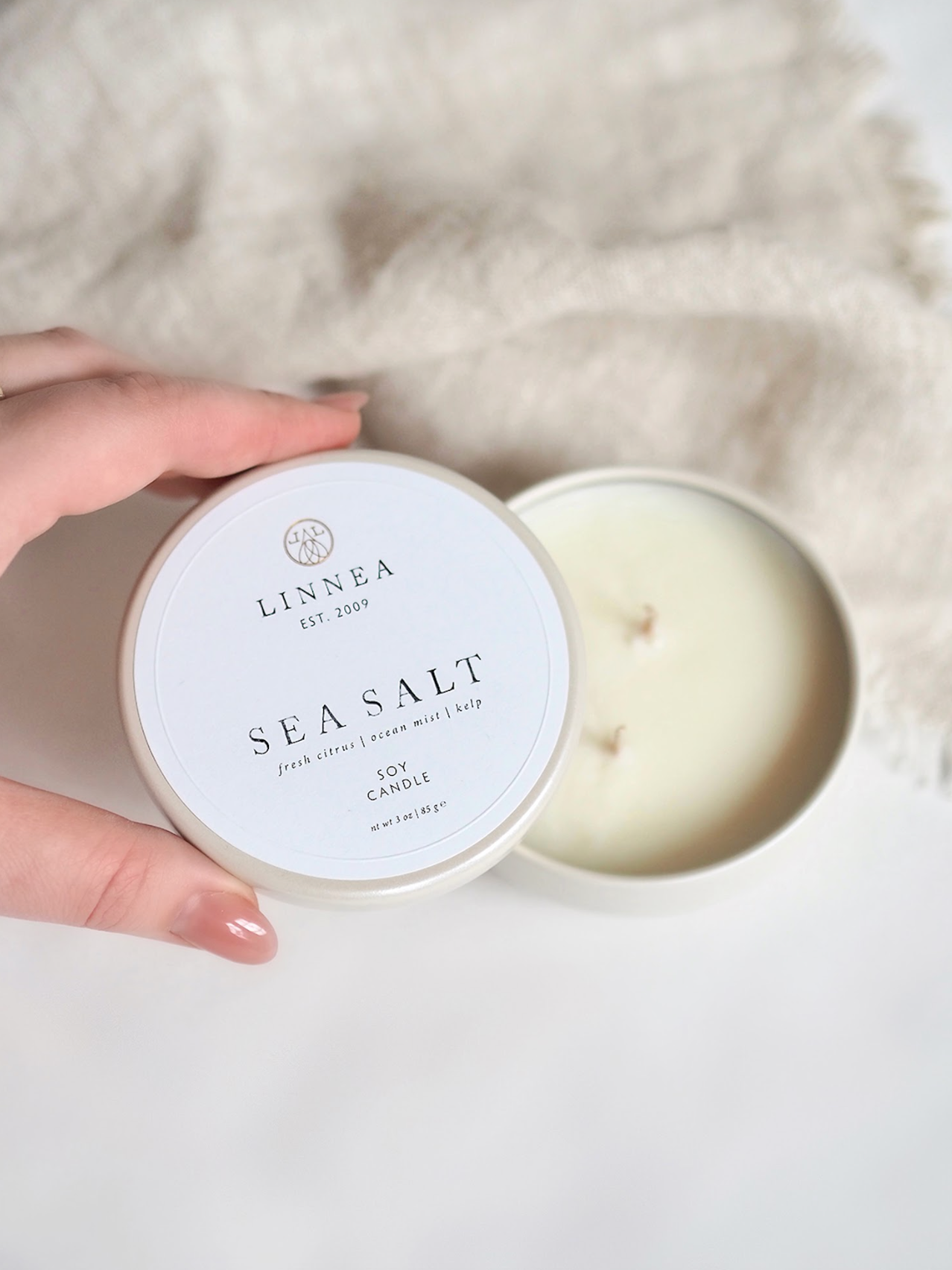 Sea Salt Petite Candle - The Cross Decor & Design