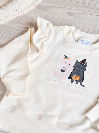 Trick Or Treat Ruffle Sweatshirt