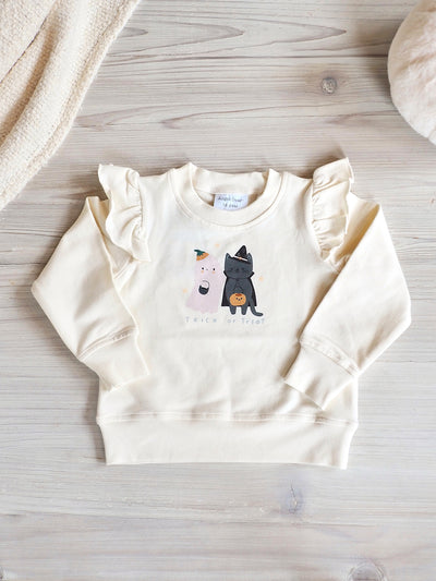 Trick Or Treat Ruffle Sweatshirt