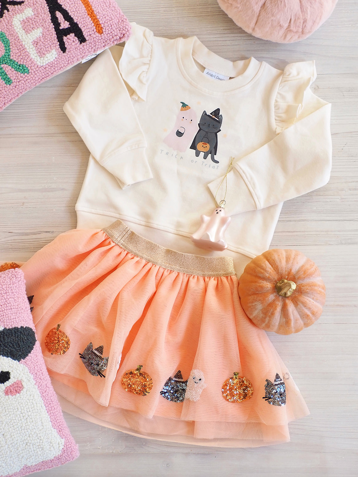 Trick Or Treat Ruffle Sweatshirt