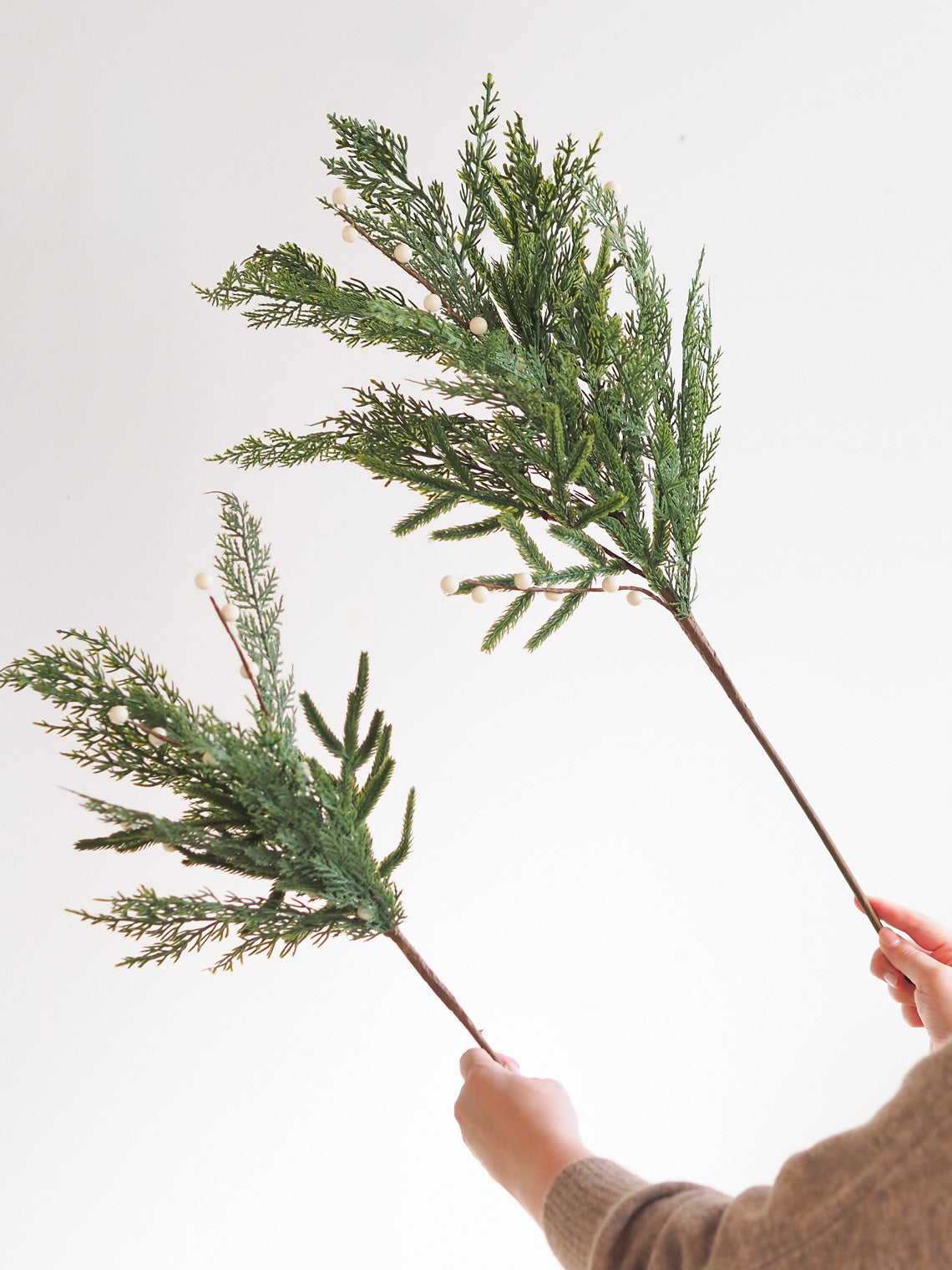 White Plum Berry Stem - The Cross Decor & Design