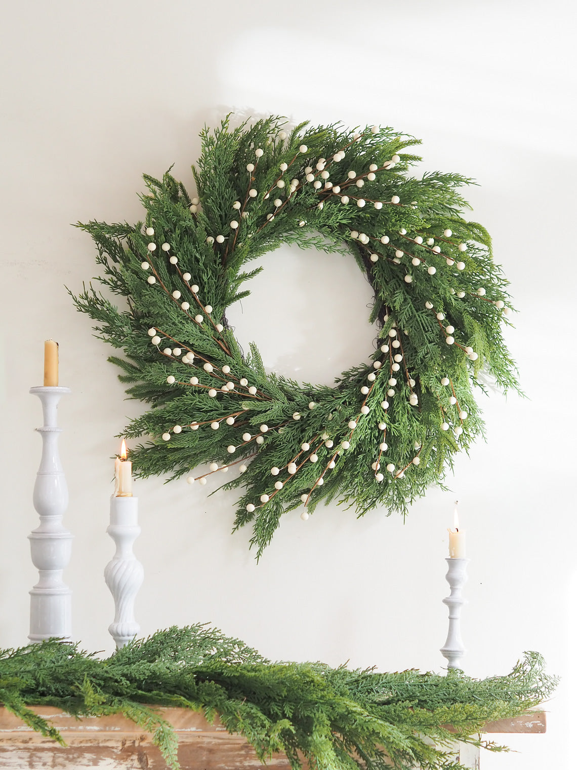 White Plum Berry Wreath - The Cross Decor & Design