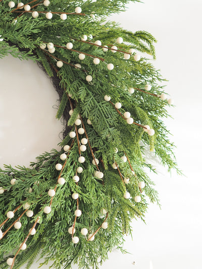 White Plum Berry Wreath - The Cross Decor & Design