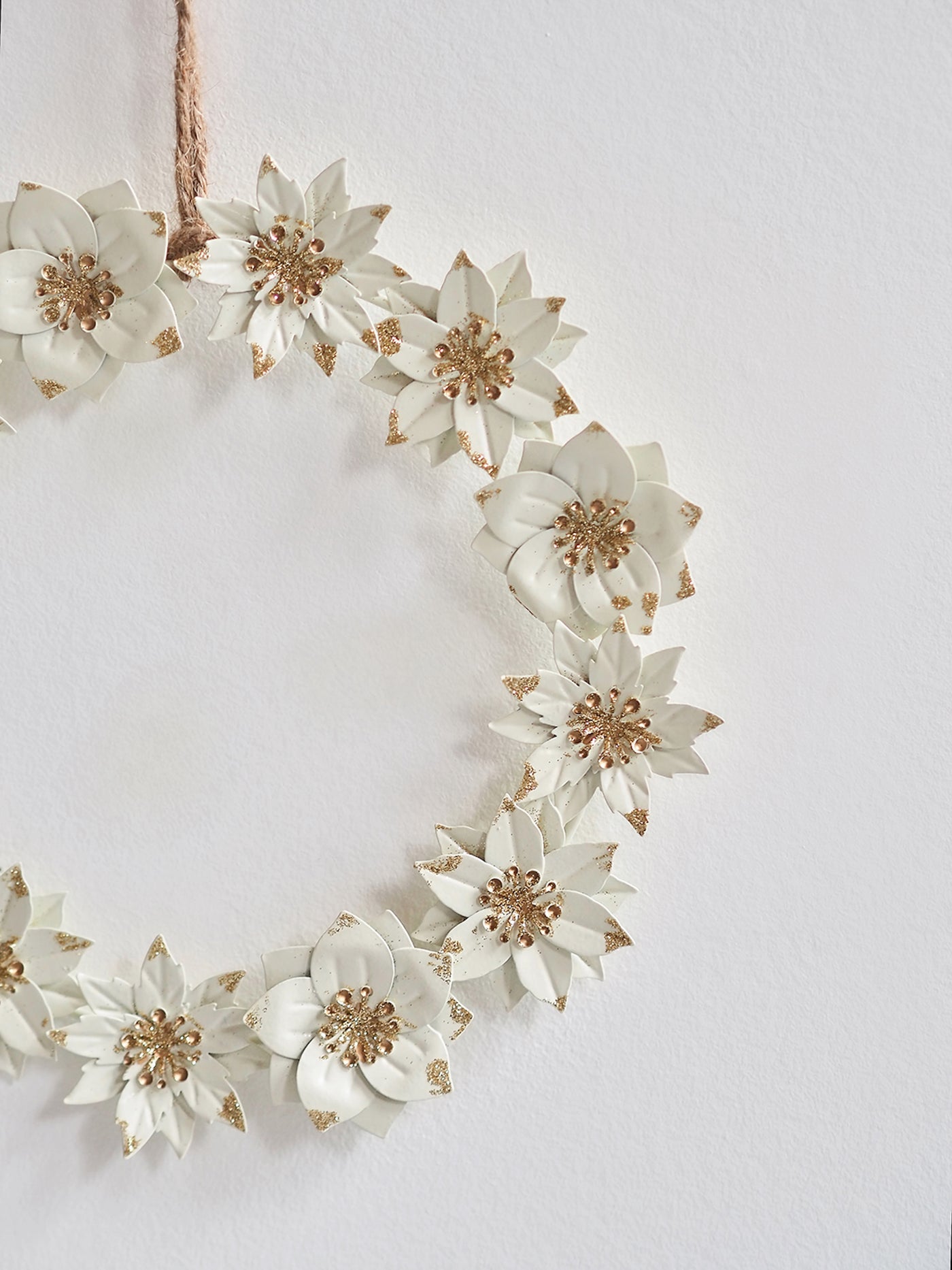 White Poinsettia Wreath - The Cross Decor & Design