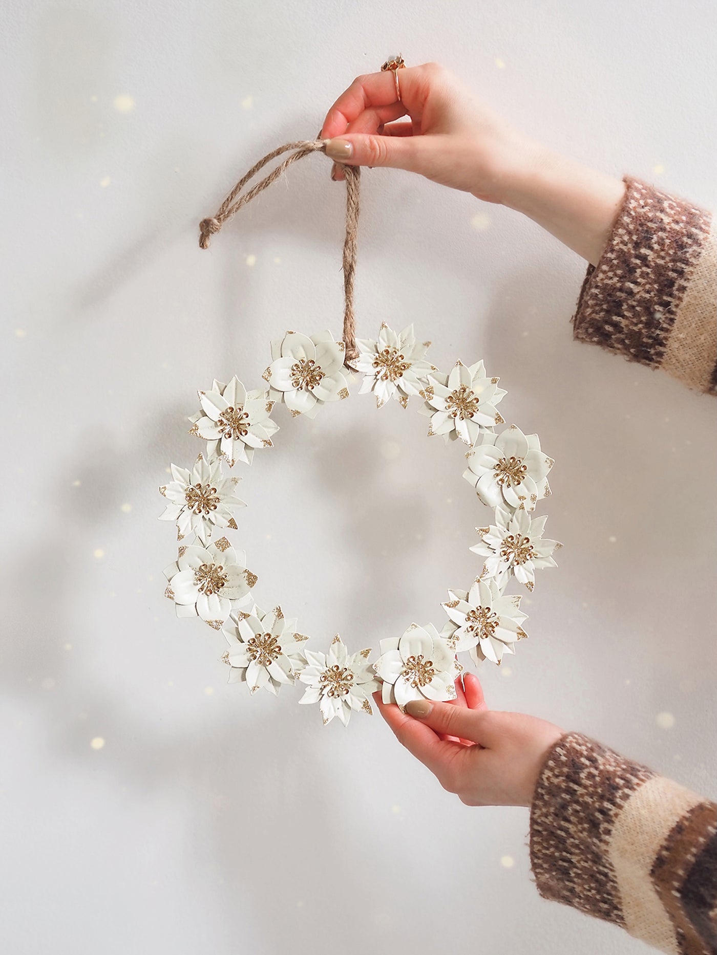 White Poinsettia Wreath - The Cross Decor & Design
