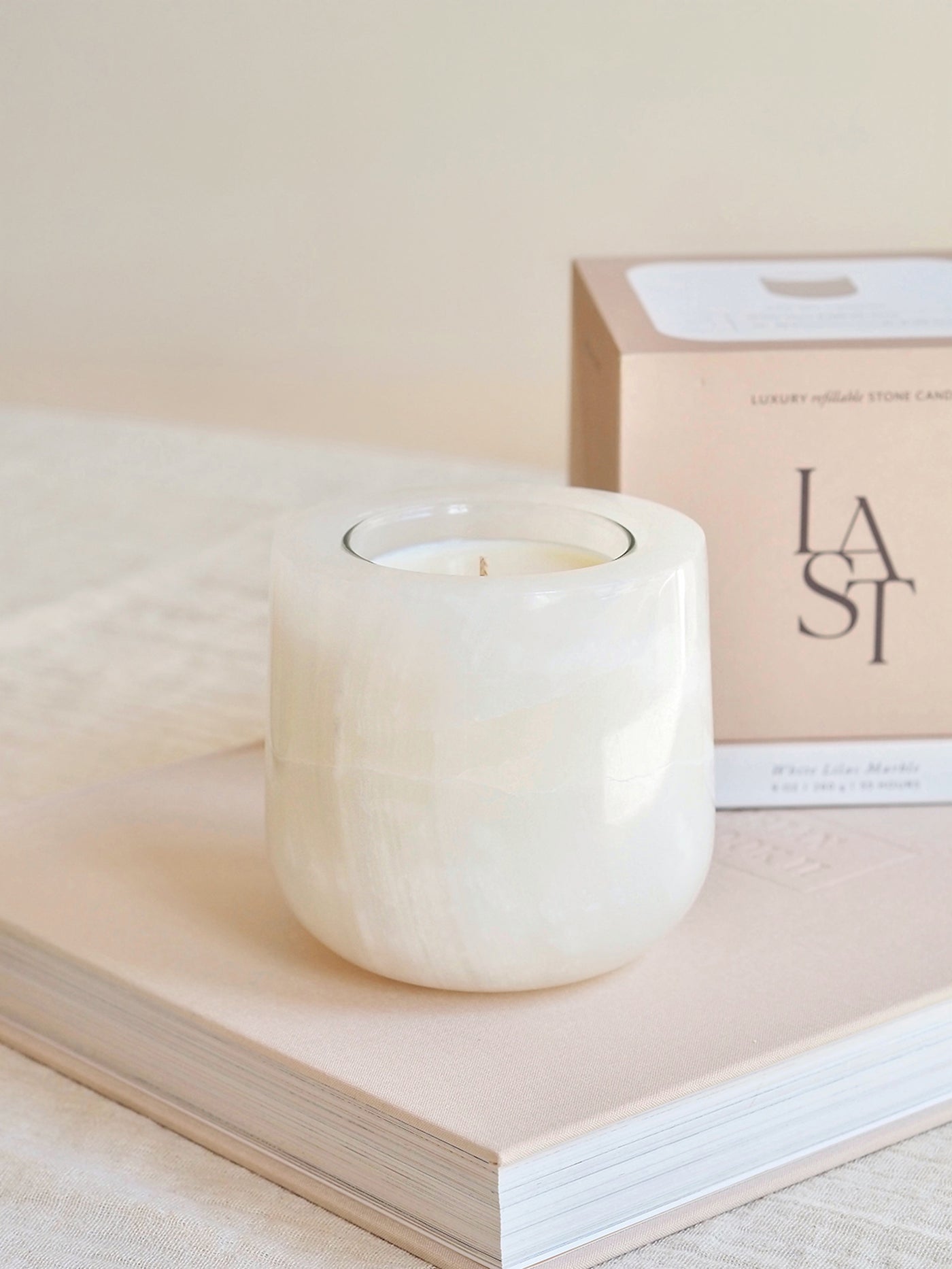 White Onyx Refillable Vessel - The Cross Decor & Design