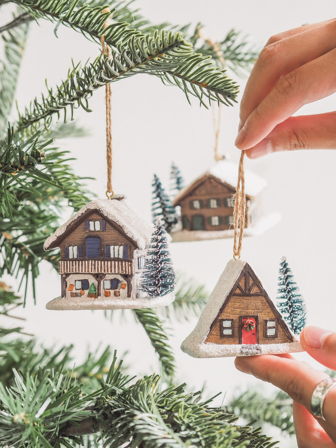 Blue Shutter Winter House Ornament