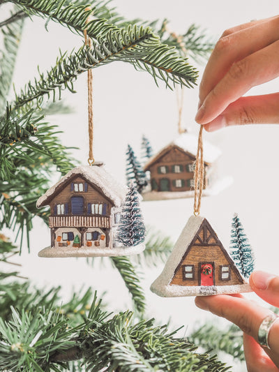 Blue Shutter Winter House Ornament