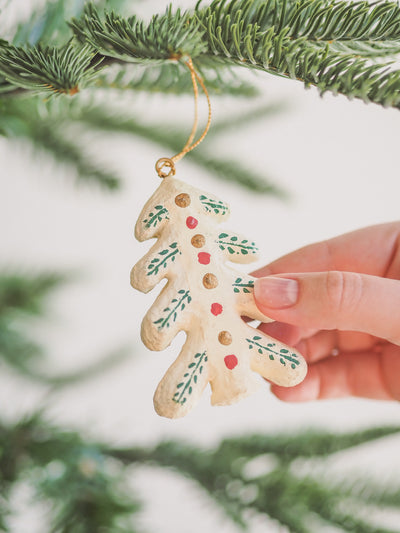Yuletide Tree Mache Ornament