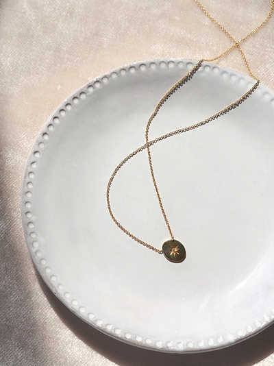 Starburst Necklace | 14K Gold - The Cross Decor & Design