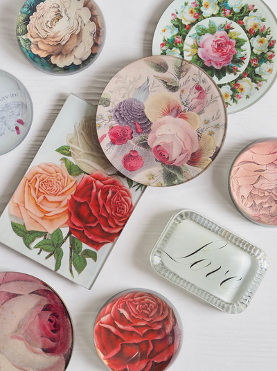 Sepia Rose Dome Paperweight - The Cross Decor & Design