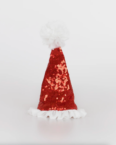 Sequin Santa Hat Hair Clip
