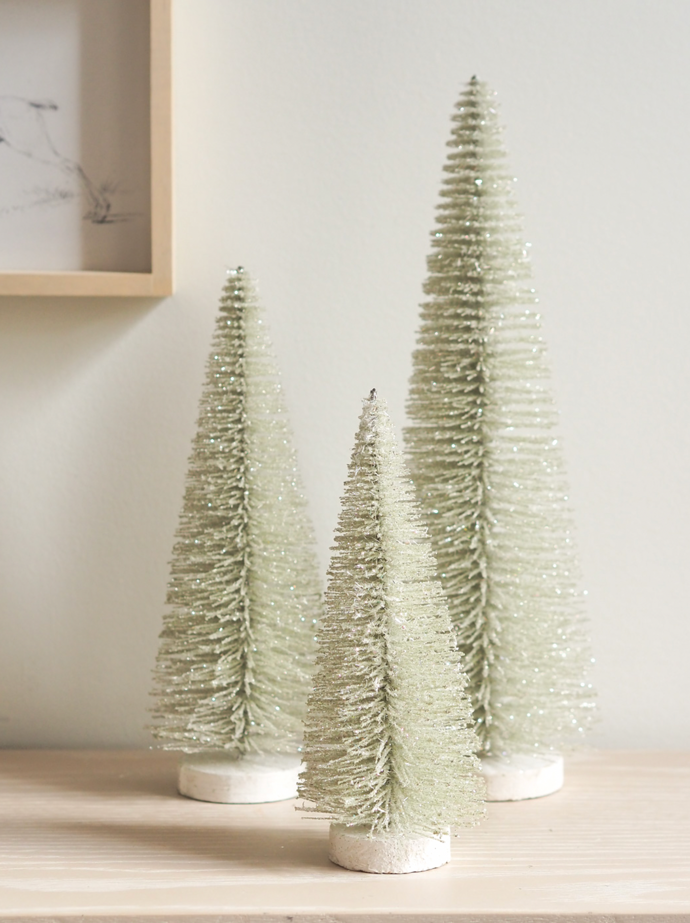 Frosted Silver Bottle Trees - The Cross Decor & Design
